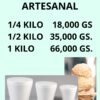 CUARTO Y MEDIO KILO ARTESANAL
